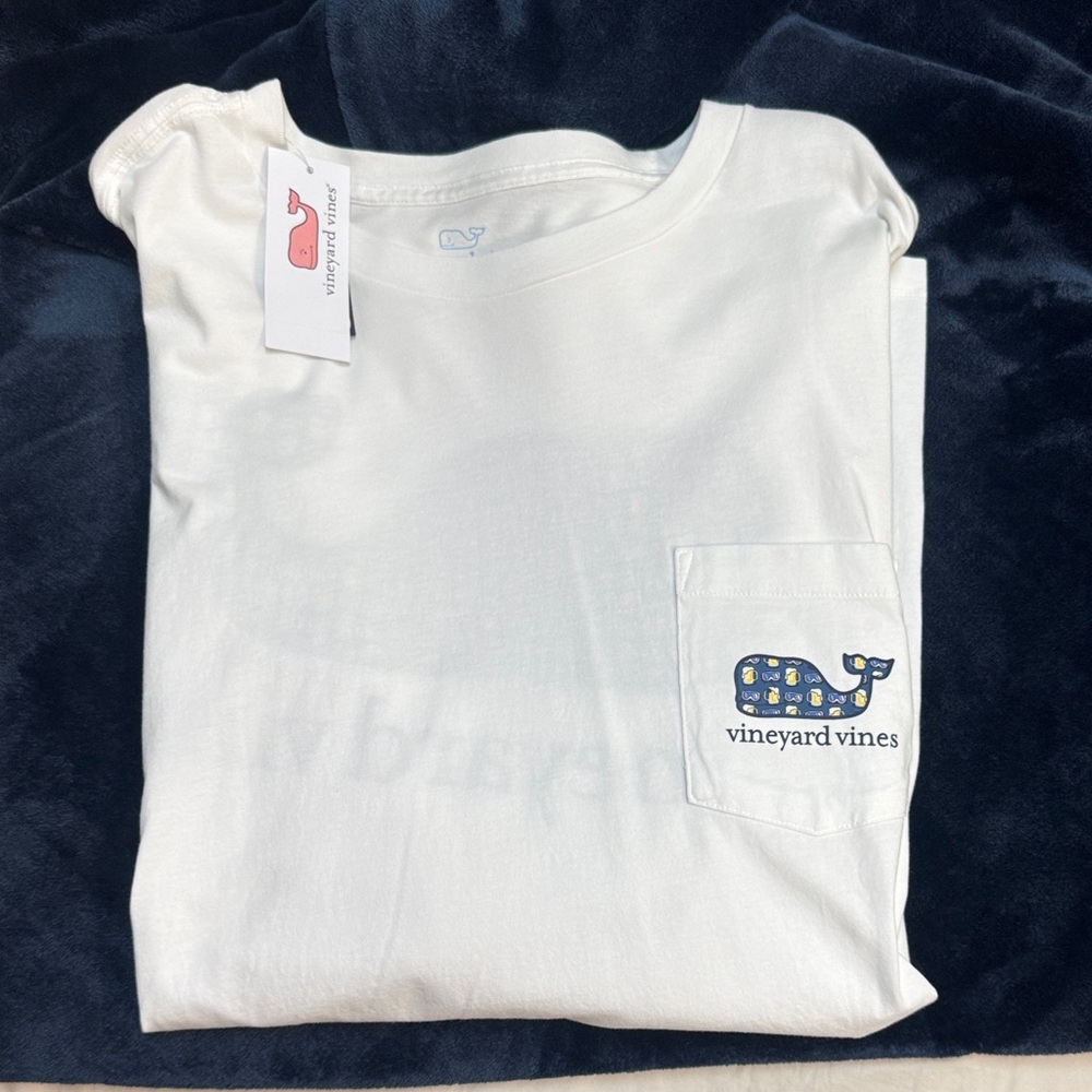 Vineyard Vines Kids Long Sleeve Tee in White